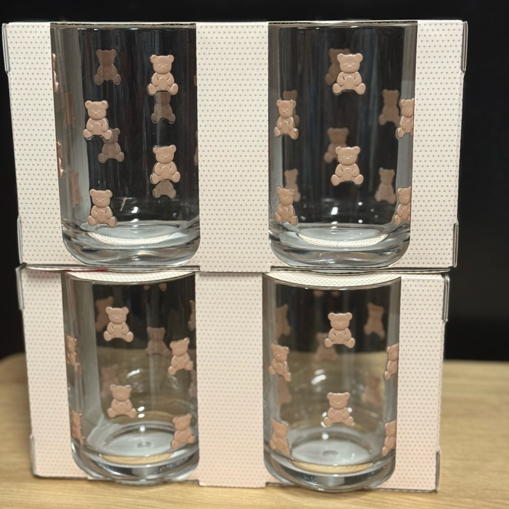 Cupcakes and Cashmere Teddy Bear Tumblers Set of 4